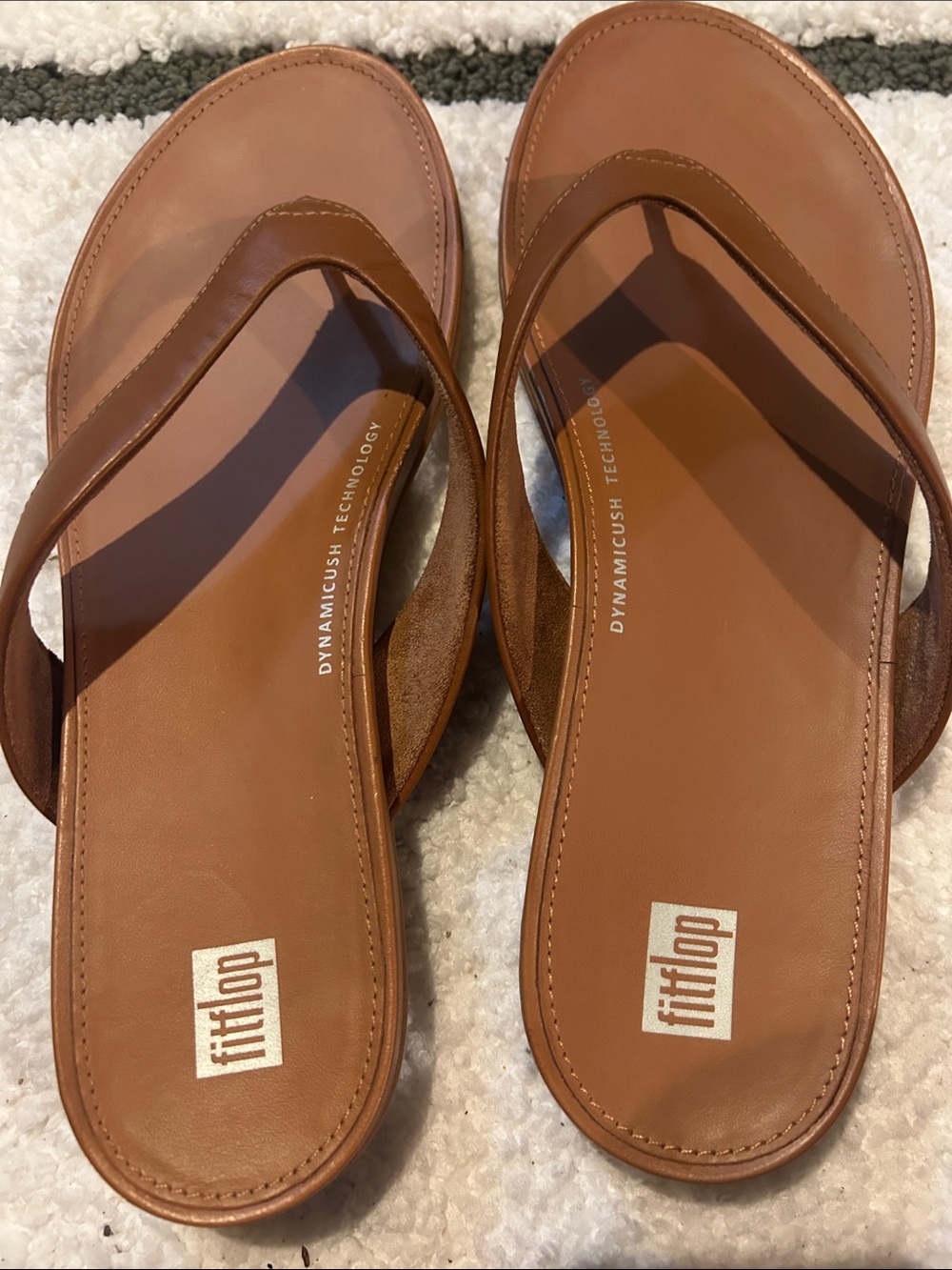 Fitflop Brown Leather Thong Sandals Size 9
